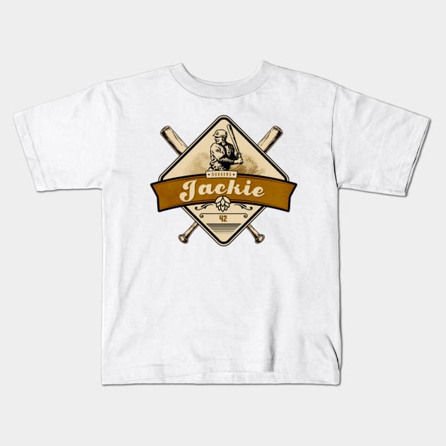 jackie, baseball Kids T-Shirt by HB Shirts